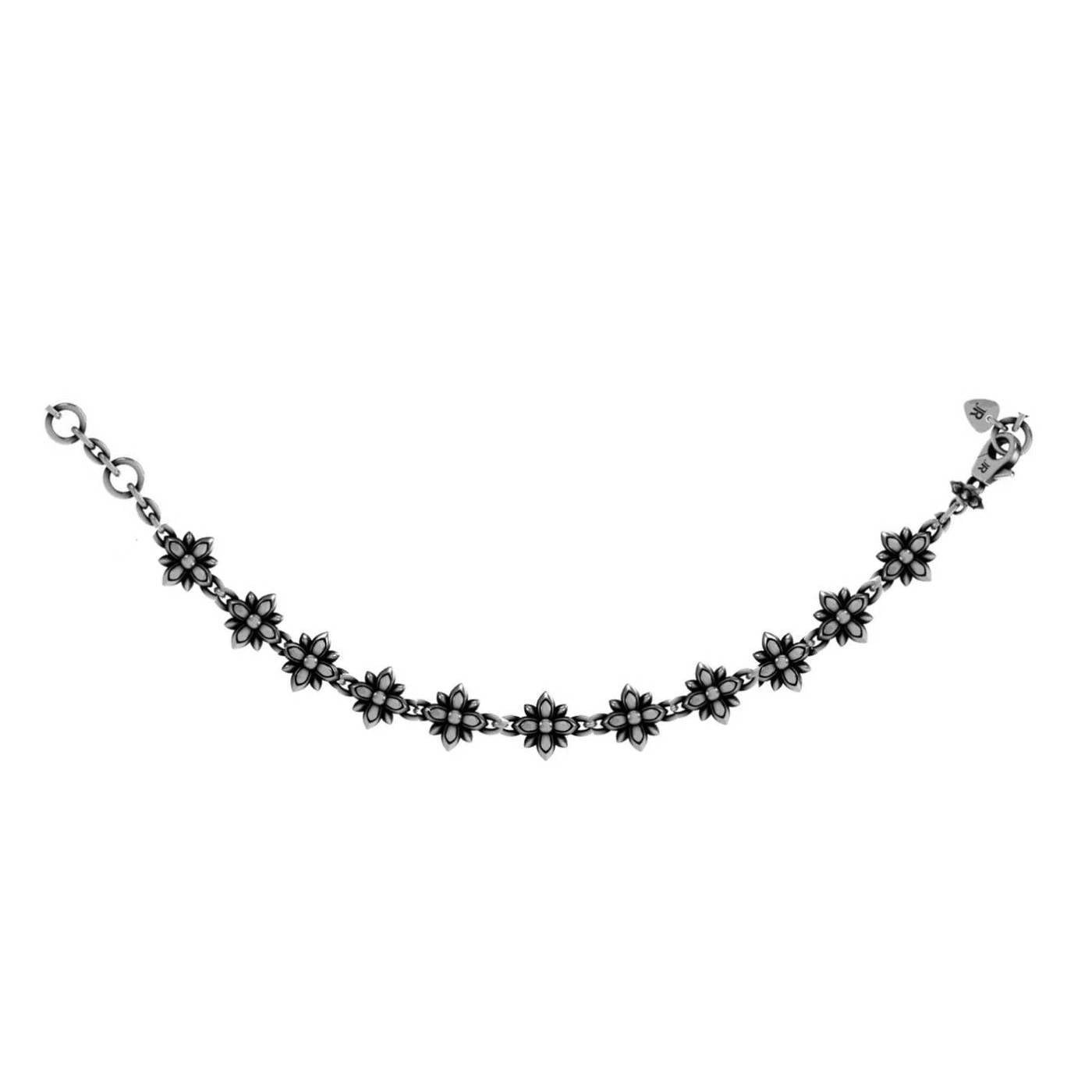 Bracciale Unisex John Richmond Giglio Fiore Bronzo Argentato JRSB03BW